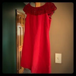 Size 00 White House Black Market red dress